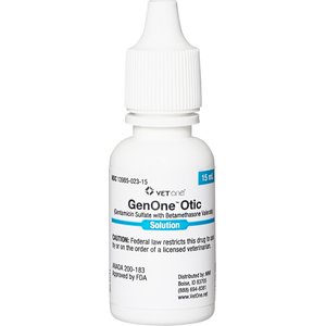 Gentamicin / Betamethasone (Generic) Otic Solution for Dogs & Cats, 15-mL