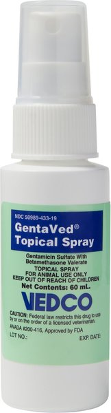 Gentamicin / Betamethasone (Generic) Topical Spray for Dogs, 60-mL slide 1 of 4