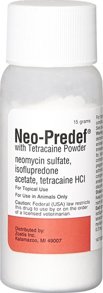 Neo-Predef with Tetracaine Topical Powder for Dogs, Cats & Horses, 15-g slide 1 of 4