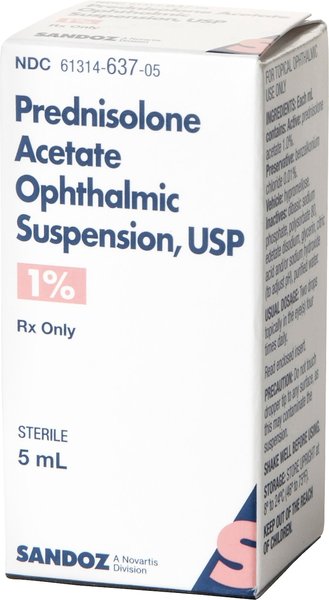 Prednisolone Acetate (Generic) Ophthalmic Suspension 1%, 5-mL slide 1 of 5