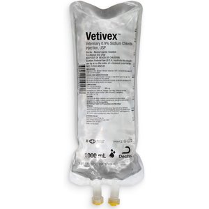 Vetivex Sodium Chloride Injection Solution 0.9%, USP for Dogs, Cats & Horses, 1000-mL