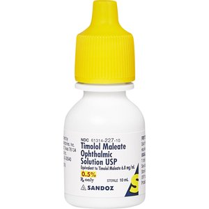 Timolol Maleate (Generic) Ophthalmic Solution 0.5%, 10-mL