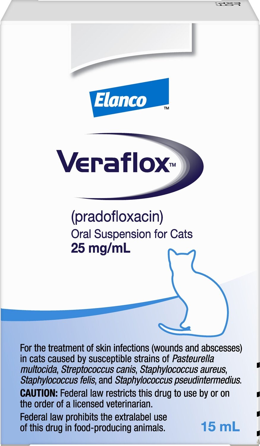 Veraflox Oral Suspension for Cats, 25 mg/mL, 15mL
