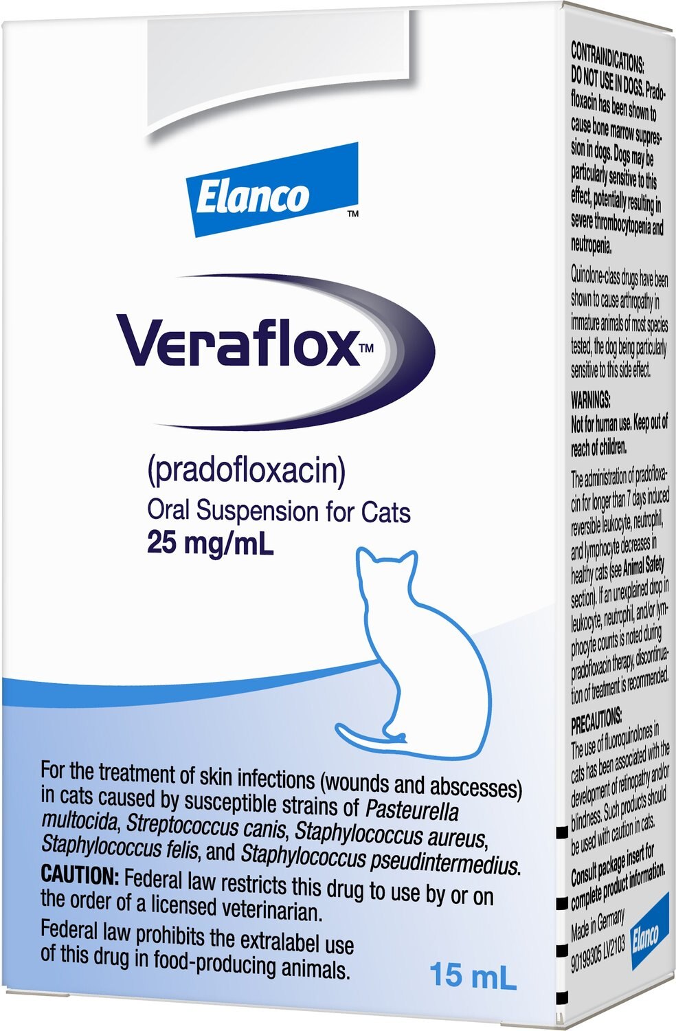 VERAFLOX Oral Suspension for Cats, 25 mg/mL, 15mL