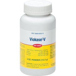 Viokase-V Powder for Dogs & Cats, 4-oz