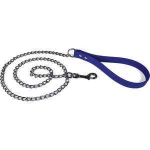 OmniPet Chain Dog Leash, Blue, Lightweight, 6-ft