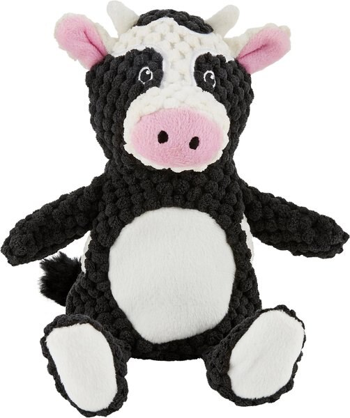 Frisco Textured Plush Squeaking Cow Dog Toy slide 1 of 4