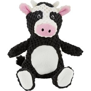 Frisco Textured Plush Squeaking Cow Dog Toy