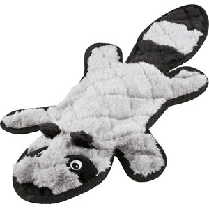 Frisco Flat Plush Squeaking Raccoon Dog Toy, Medium
