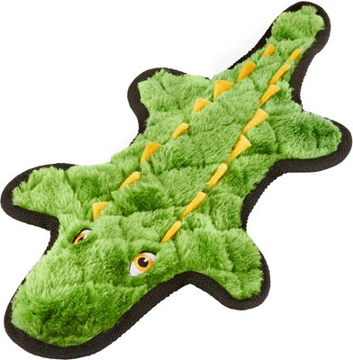 Frisco Flat Plush Squeaking Alligator Dog Toy, slide 1 of 1