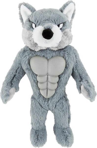 Frisco Muscle Plush Squeaking Wolf Dog Toy slide 1 of 4