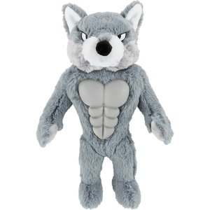 Frisco Muscle Plush Squeaking Wolf Dog Toy