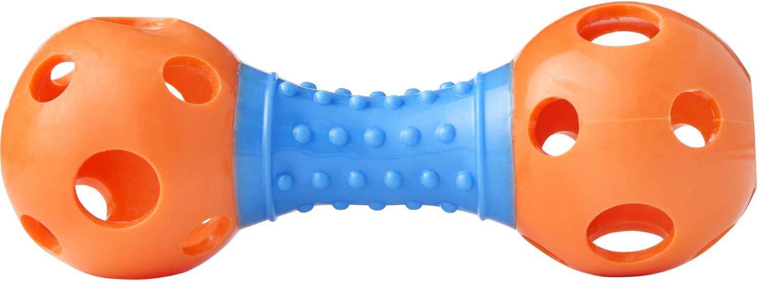 rubber dumbbell dog toy