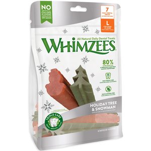 bag of Whimzees holiday chews
