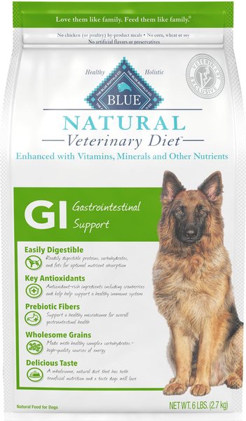 Blue Buffalo Natural Veterinary Diet GI Gastrointestinal Support Dry Dog Food, 6-lb bag slide 1 of 11