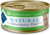 Blue Buffalo Natural Veterinary Diet GI Gastrointestinal Support Grain-Free Wet Cat Food, 5.5-oz, case of 24