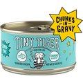 Tiny Tiger Chunks in Gravy Seafood Recipe Grain-Free Canned Cat Food, 3-oz, case of 24