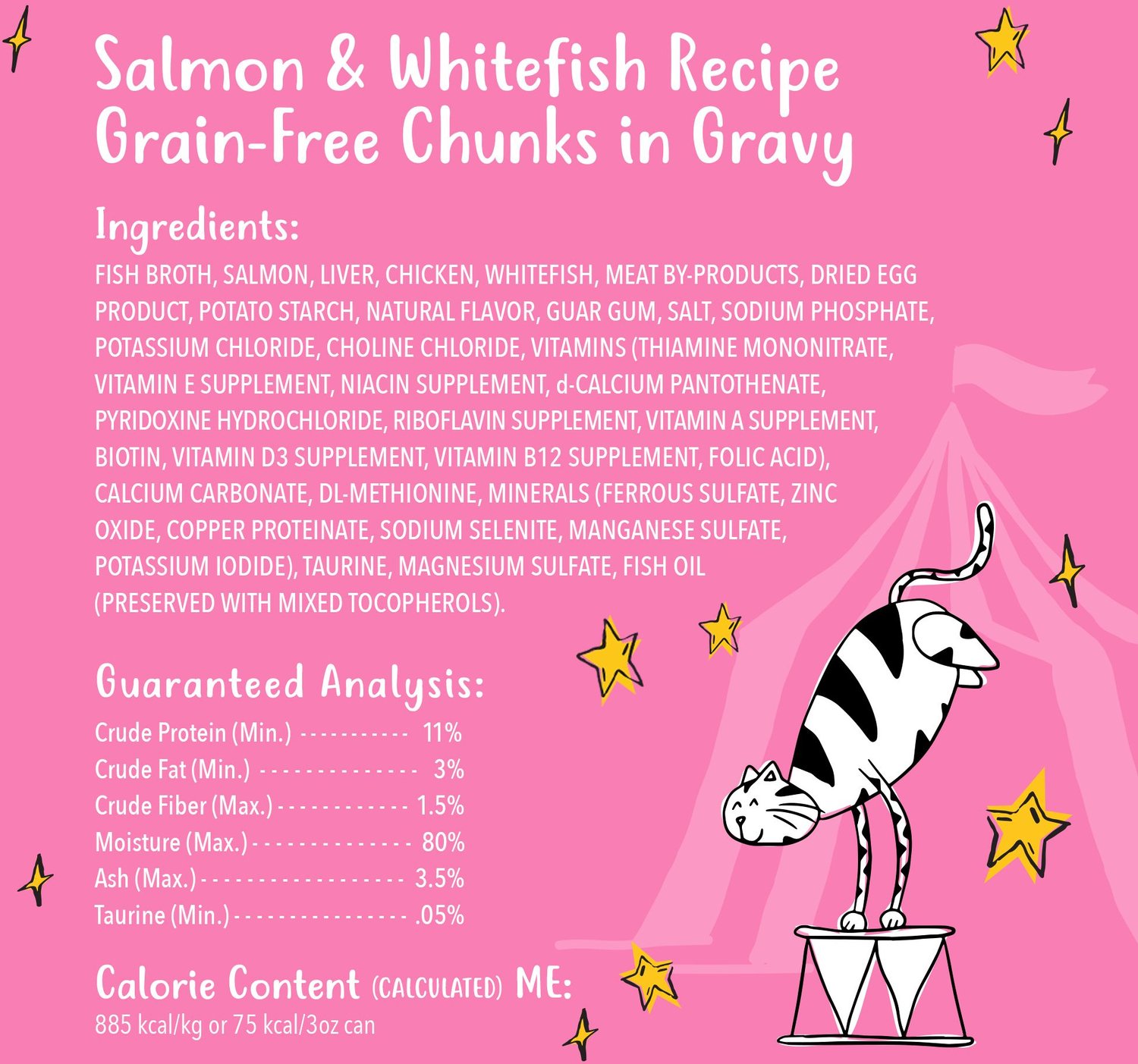 Tiny Tiger Chunks in Gravy Salmon & Whitefish Recipe Grain ...
