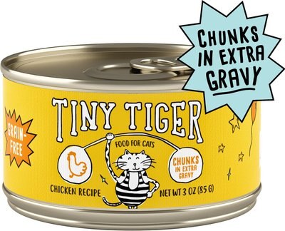 Tiny Tiger Chunks in EXTRA Gravy Chicken Recipe Grain-Free Canned Cat Food, slide 1 of 1
