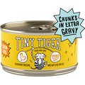Tiny Tiger Chunks in EXTRA Gravy Chicken Recipe Grain-Free Canned Cat Food, 3-oz, case of 24