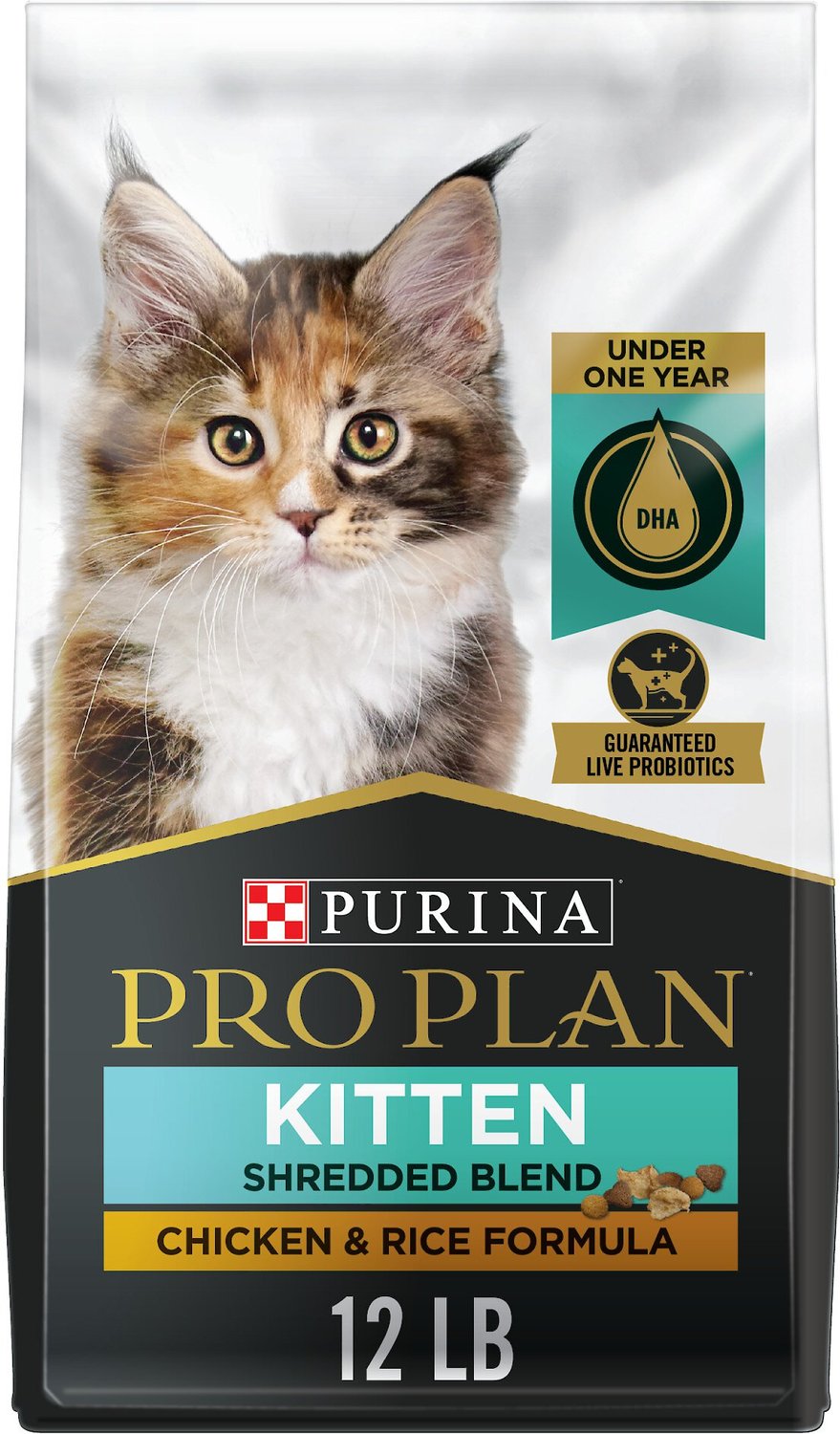 PURINA PRO PLAN Kitten Shredded Blend Chicken & Rice Formula Dry Cat