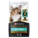 Purina Pro Plan Kitten Chicken & Rice Formula Dry Cat Food, 16-lb bag