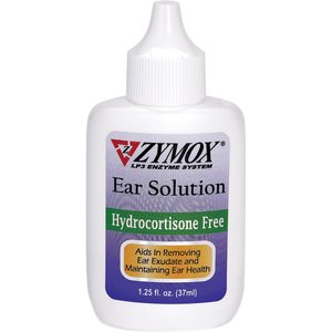 Zymox Hydrocortisone Free Dog & Cat Ear Infection Solution, 1.25-oz bottle