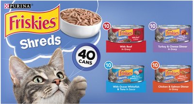 Friskies Shreds in Gravy Variety Pack Canned Cat Food, slide 1 of 1