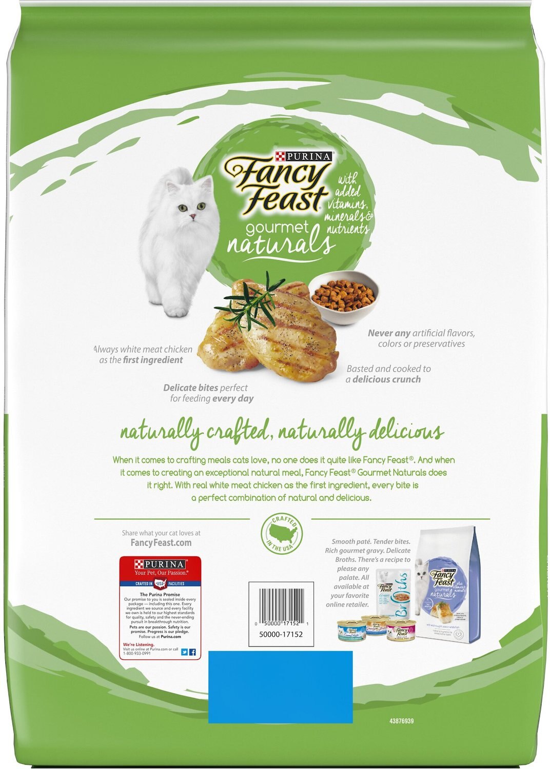 Fancy Feast Gourmet Naturals White Meat Chicken Dry Cat Food, 18lb bag