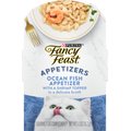 Fancy Feast Appetizers Oceanfish with a Shrimp Topper Cat Treats, 1.1-oz tray, case of 10