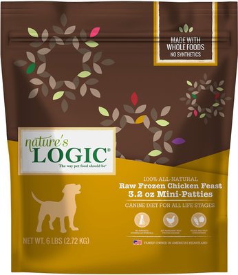 Nature's Logic All-Natural Grain-Free Chicken Feast Patties Raw Frozen Dog Food, slide 1 of 1