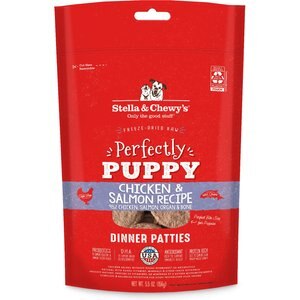 Stella & Chewy's Perfectly Puppy Chicken & Salmon Dinner Patties Freeze-Dried Raw Dog Food, 5.5-oz bag
