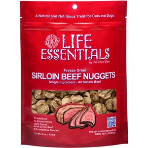 Life Essentials Sirloin Beef Nuggets Freeze-Dried Cat & Dog Treats, 6-oz bag