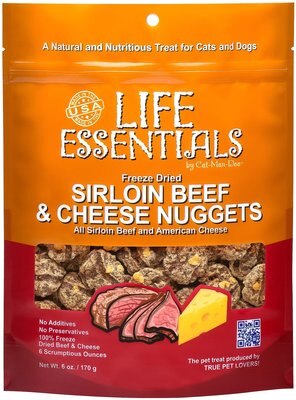 Life Essentials Sirloin Beef & Cheese Nuggets Freeze-Dried Cat & Dog Treats, slide 1 of 1