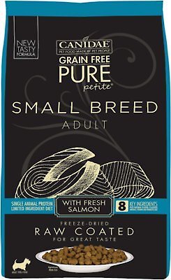 CANIDAE PURE Petite Adult Small Breed Grain-Free with Salmon Dry Dog Food, 4-lb bag slide 1 of 8