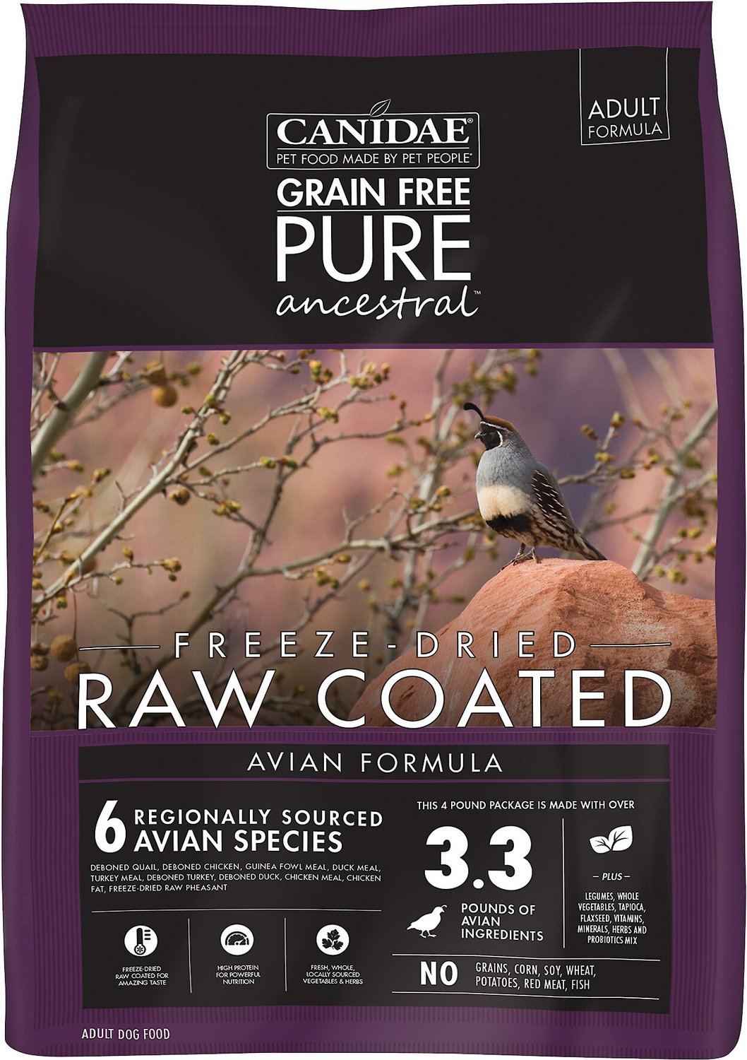 canidae pure raw coated