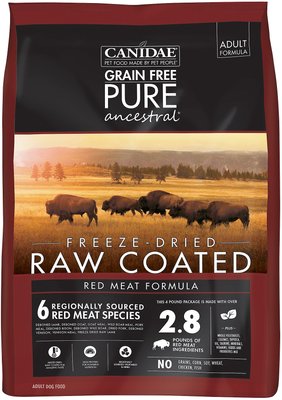 CANIDAE Grain-Free PURE Ancestral Red Meat Formula Freeze-Dried Raw Coated Dry Dog Food, slide 1 of 1
