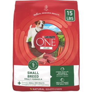 Purina ONE +Plus Small Breed Lamb & Rice Formula Dog Food, 15-lb bag
