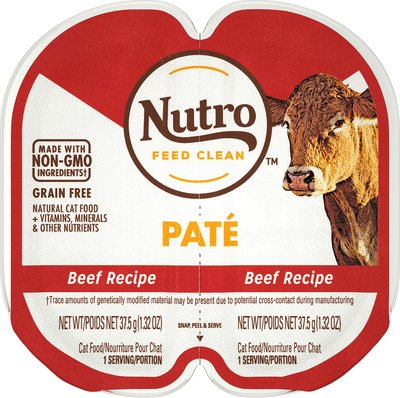Nutro Perfect Portions Grain-Free Beef Paté Recipe Adult Cat Food Trays, slide 1 of 1