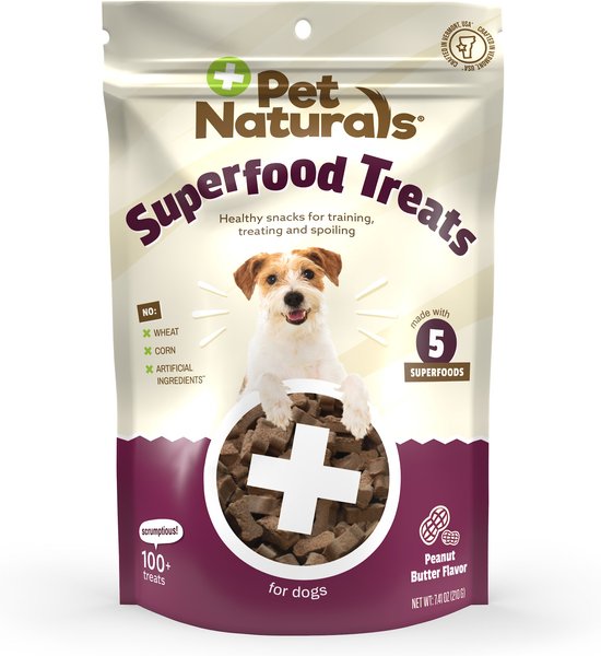 Pet Naturals Peanut Butter Recipe Superfood Dog Treats, 120 count slide 1 of 4