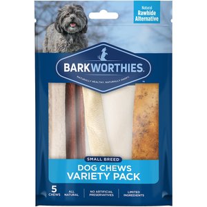 Barkworthies Small Breed Variety Pack Natural Dog Chews, 5 count