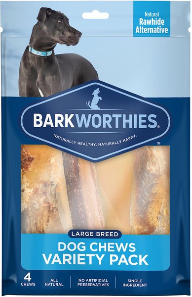 Barkworthies Large Breed Variety Pack Natural Dog Chews, 4 count slide 1 of 9