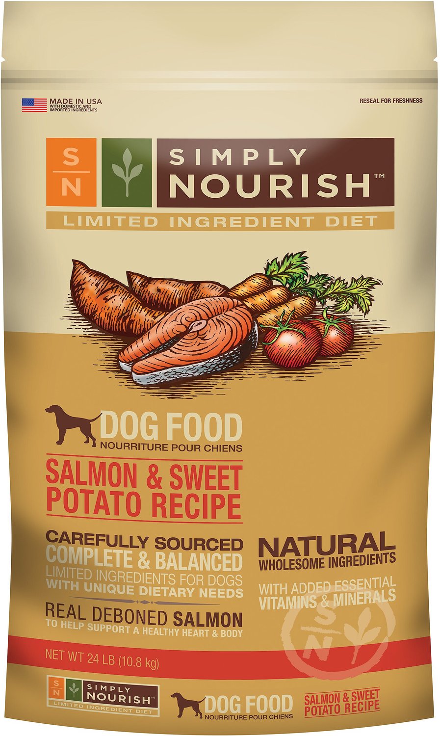 Simply Nourish Limited Ingredient Diet Salmon & Sweet Potato Recipe Dry
