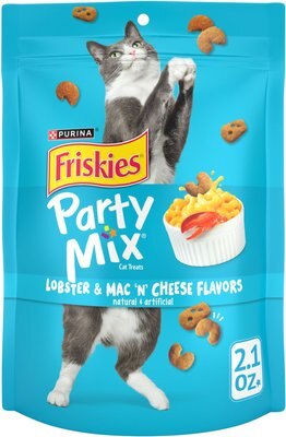 Friskies Party Mix Tender Crunchy Lobster Mac N' Cheese Cat Treats, slide 1 of 1