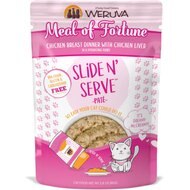 Weruva Slide N' Serve Meal of Fortune Chicken Breast Dinner With Chicken Liver Pate Grain-Free Cat Food Pouches