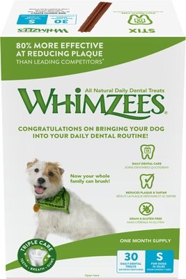 WHIMZEES Stix 30 Day Grain-Free Dental Dog Treats, slide 1 of 1