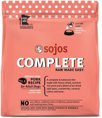Sojos Complete Pork Recipe Adult Grain-Free Freeze-Dried Dehydrated Dog Food, slide 1 of 1