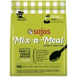 Sojos Mix-A-Meal Fruit & Veggie Pre-Mix Grain-Free Dog Food, 8-lb bag
