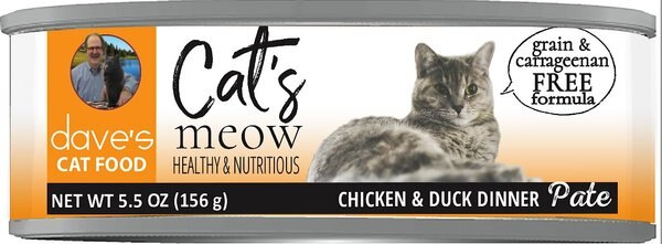 Dave's Pet Food Cat’s Meow Chicken with Duck Dinner Canned Cat Food, 5.5-oz, case of 24 slide 1 of 1