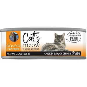 Dave's Pet Food Cat’s Meow Chicken with Duck Dinner Canned Cat Food, 5.5-oz, case of 24